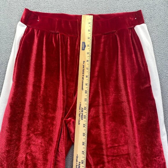 Y2K Velvet Red Size XXL Pants ,Womens Pants,Drawstring,Pockets - Picture 5 of 9